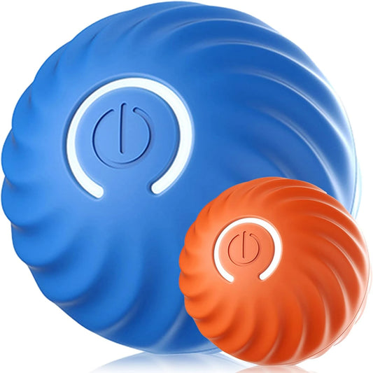 Vibrant and Colorful Interactive Small Blue Dog Toy Ball for Non-stop Rolling Guaranteed with Orange Shell - Fun Exercise and En