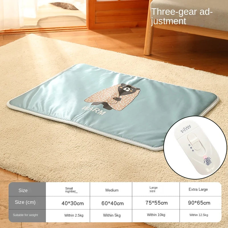 Pet Electric Blanket Dog Bed Mat Cat Beds Waterproof Dog Heating Pad Intelligent Control Temperature Timing Winter Sleep Supplie