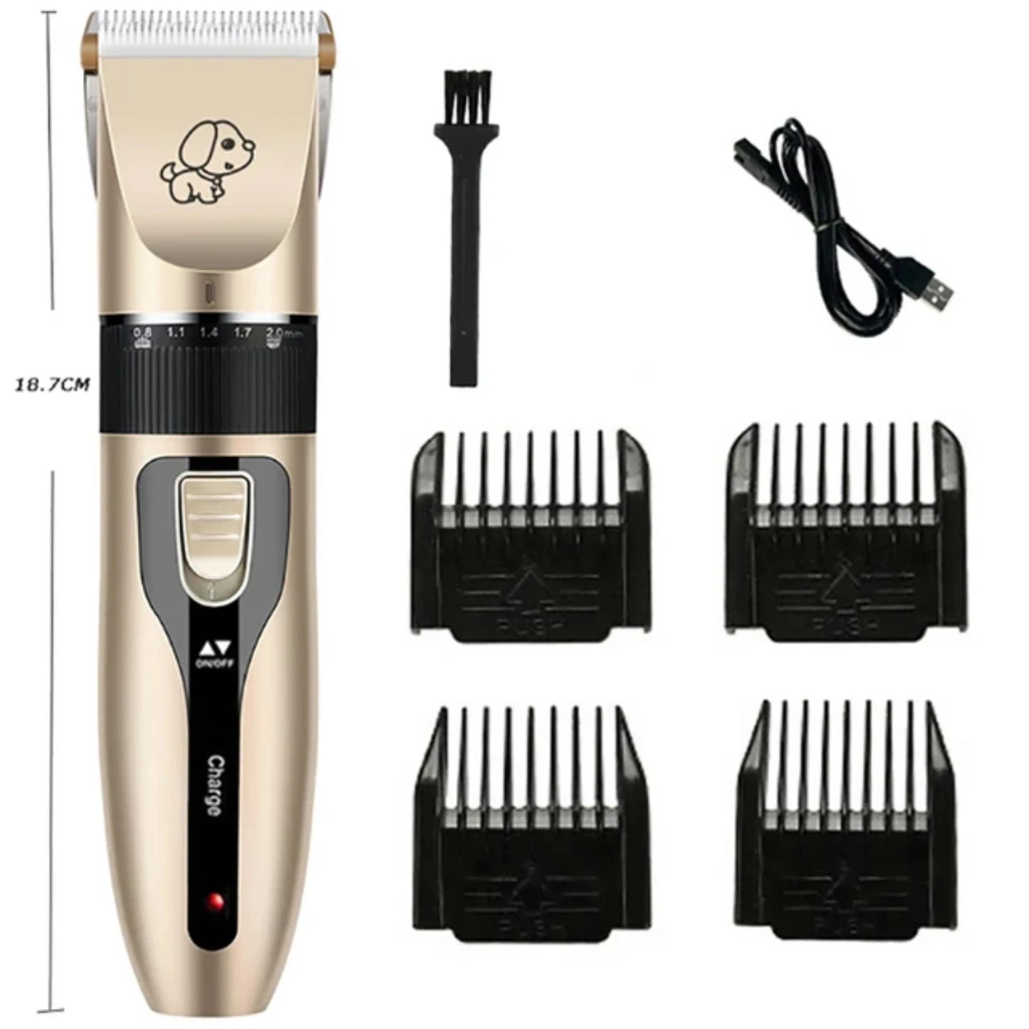 Dog Hair Clipper Pet Hair Trimmer Set Puppy Grooming Shaver Ceramic Blade Cat Accessories Cordless Charging