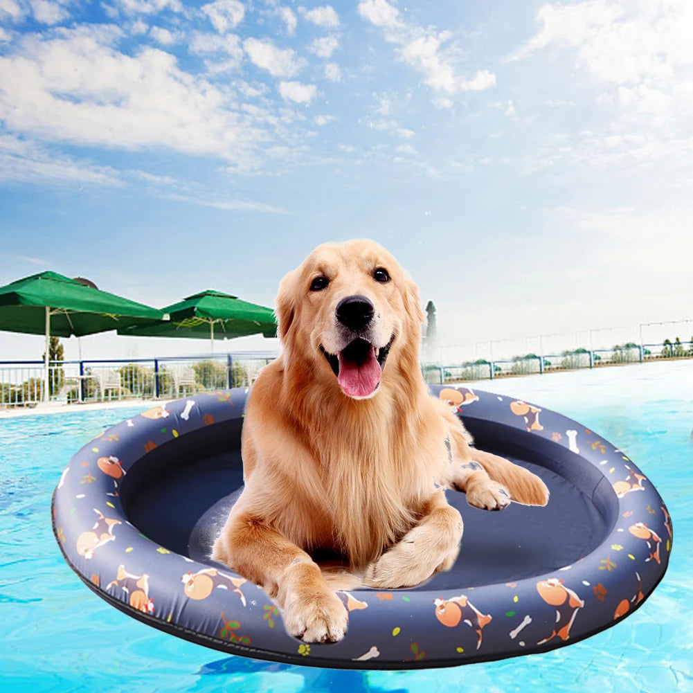 new Dog Pool Float Pet Swimming Pool Raft Floating Bed Iatable Dog Water Toys Spring Summer Swimming Ring Pet Dog Pool Toy