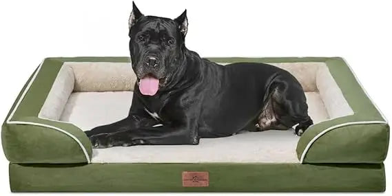 XXL Orthopedic Dog Bed for Extra Large Dogs, Waterproof Orthopedic Foam Dog Beds, Washable Dog Sofa Bed with Removable Cover & N