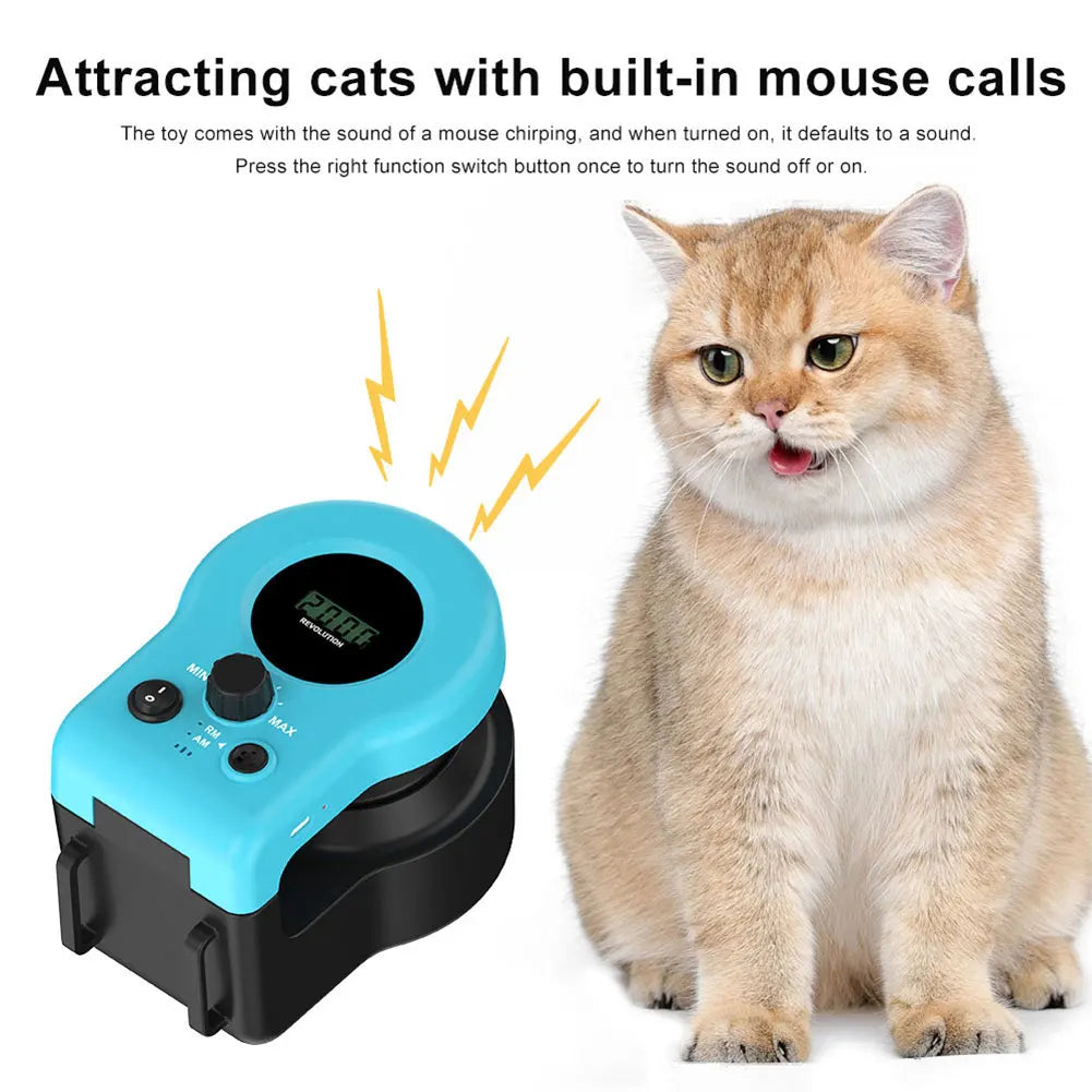 Interactive Cat Toy Chase Run Exercise Mental Stimulation Cat Treadmill Adjustable Speed Kitten Toy for Bored Kitten Puppy Play