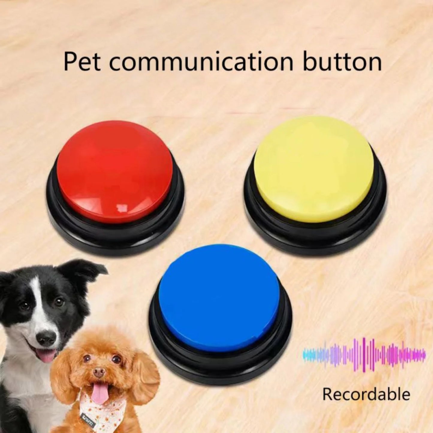 Recordable Answer Buzzers Personalized Sound Buzzer Button Talking Starter Set  Interactive Answering Dog Training Toy