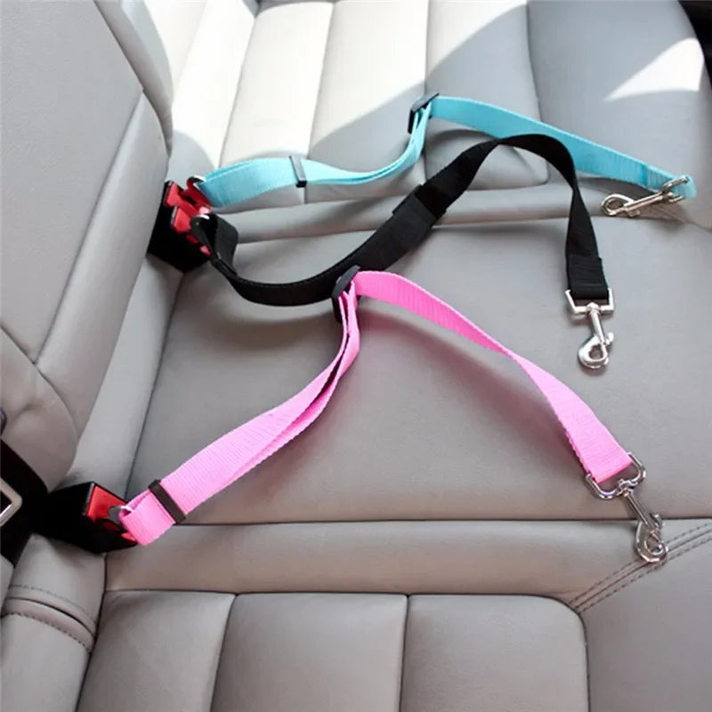 Dog Car Seat Belt Safety Protector Travel Pets Accessories Dog Leash Collar Breakaway Solid Car Harness Pet car seat carrier