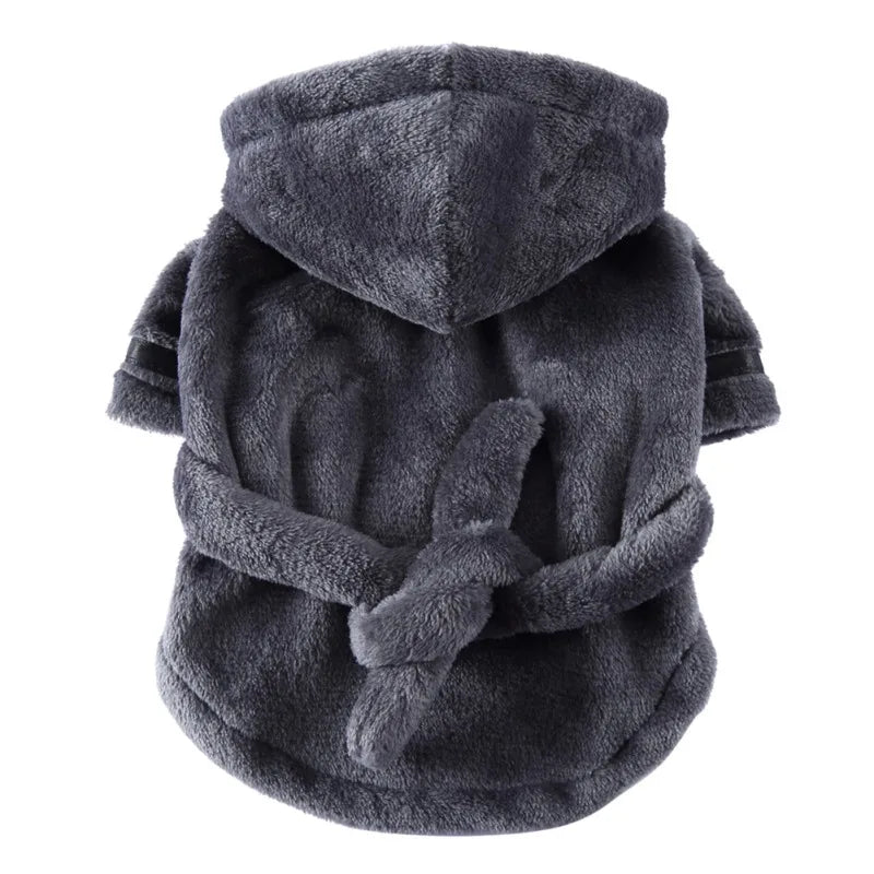 Pet Dog Bathrobe with Hooded Dog Pajamas Sleeping Clothes Soft Pet Bath Drying Towel Clothes For Puppy Dogs Cats Coat Pet Supply