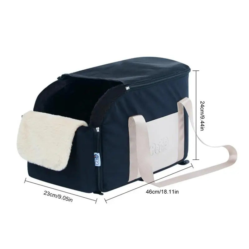 Dog Bed For Car Console Plush Car Pet Booster Seat Detachable Armrest Booster Seat Non-slip Car Pet Booster Seat For Traveling