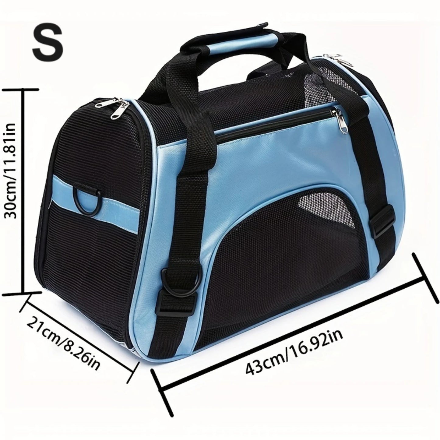 Lightweight & Foldable Airline-Approved Pet Travel Carrier - Secure, Comfortable & Ventilated for Cats & Dogs - Perfect for On-t