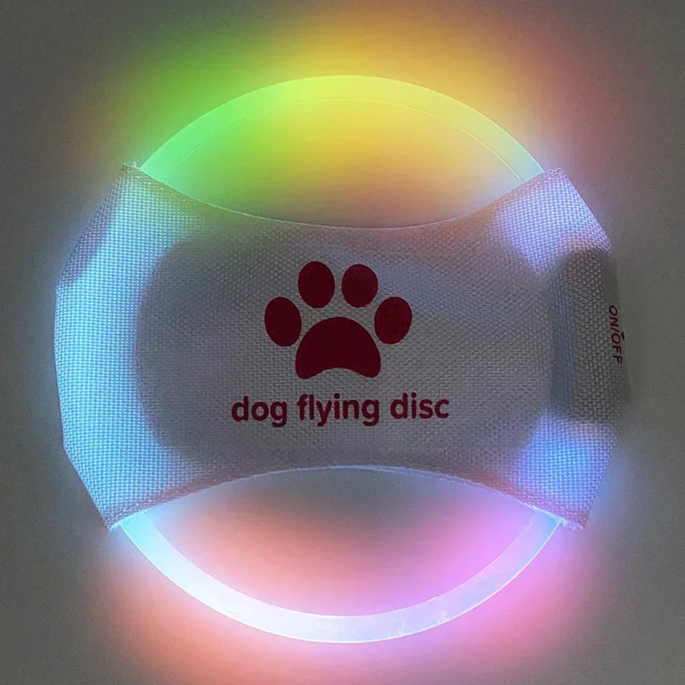 Dog Flying Discs 3 Modes Light Glowing LED luminousTrainning Interactive Toys