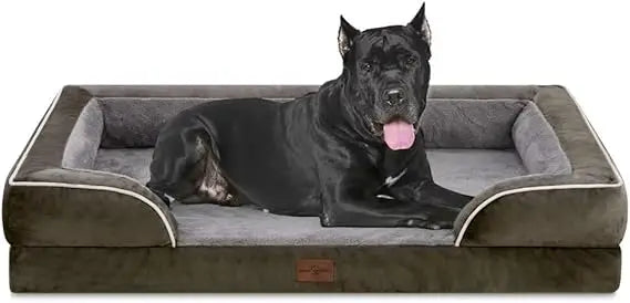 XXL Orthopedic Dog Bed for Extra Large Dogs, Waterproof Orthopedic Foam Dog Beds, Washable Dog Sofa Bed with Removable Cover & N