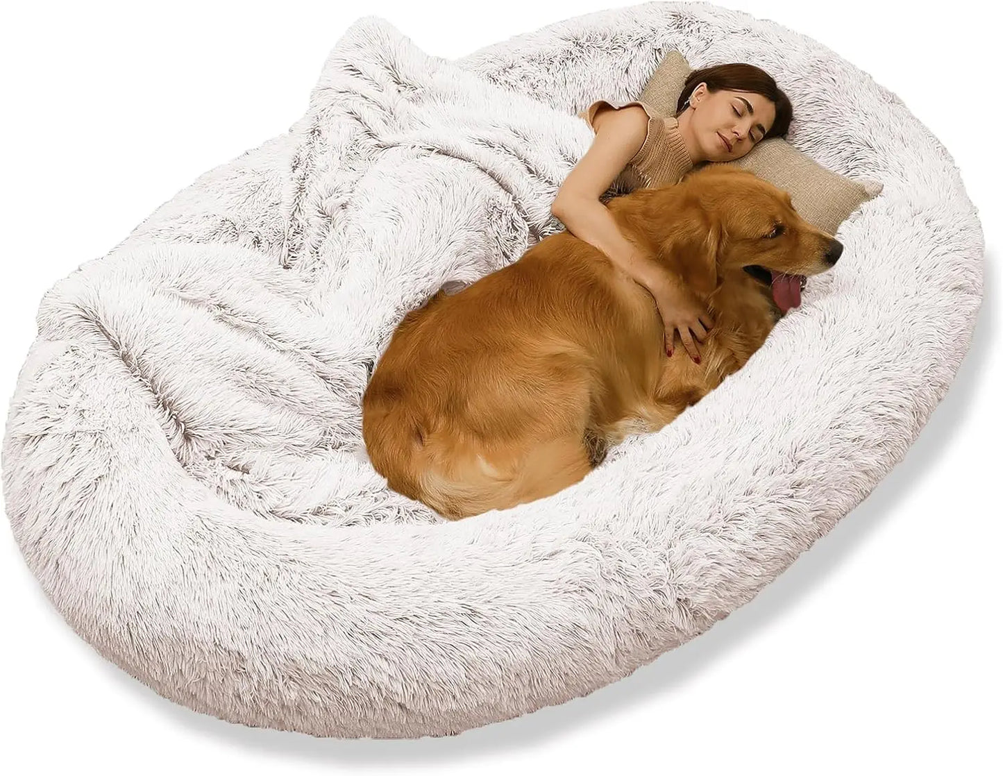 US Human Dog Bed,  Size Fits Adult and Pet Washable Giant People  DOG BED