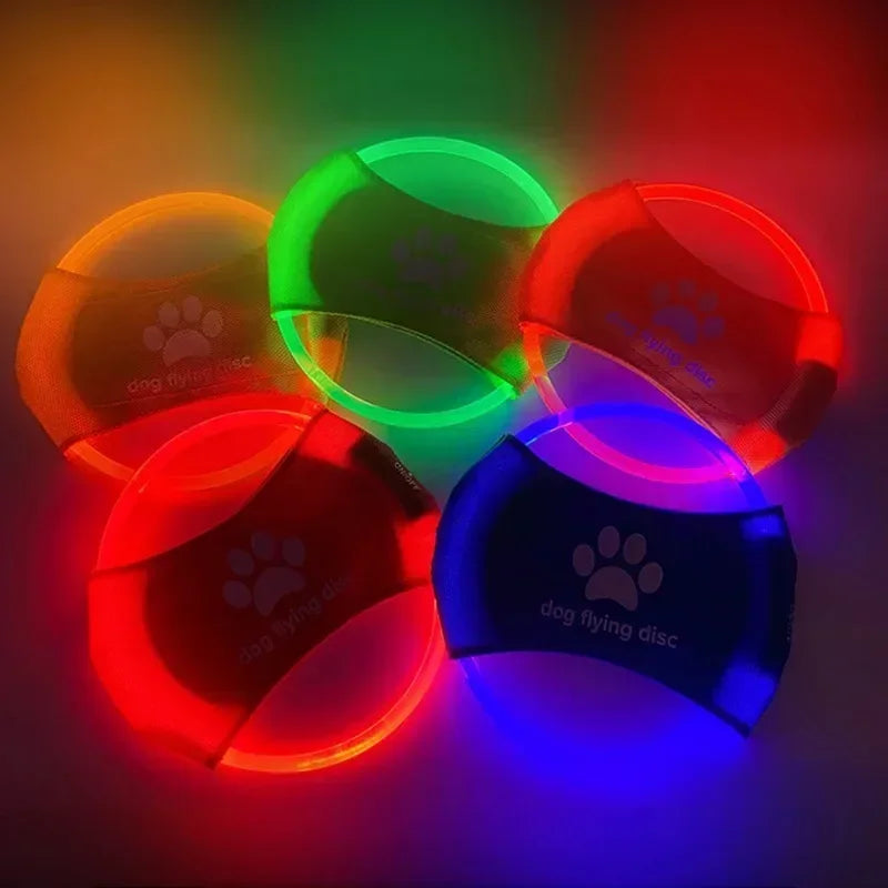 Dog Flying Discs 3 Modes Light Glowing LED luminousTrainning Interactive Toys