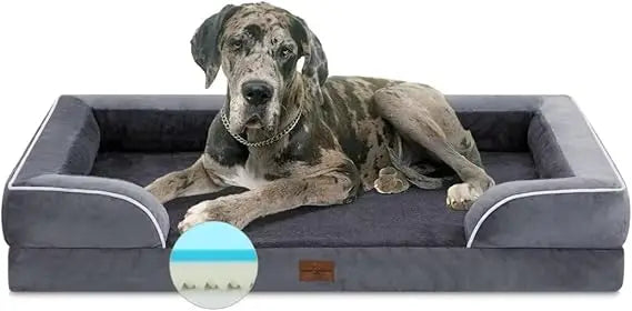 XXL Orthopedic Dog Bed for Extra Large Dogs, Waterproof Orthopedic Foam Dog Beds, Washable Dog Sofa Bed with Removable Cover & N