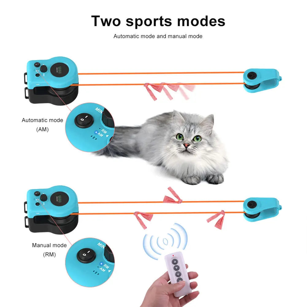 Interactive Cat Toy Chase Run Exercise Mental Stimulation Cat Treadmill Adjustable Speed Kitten Toy for Bored Kitten Puppy Play