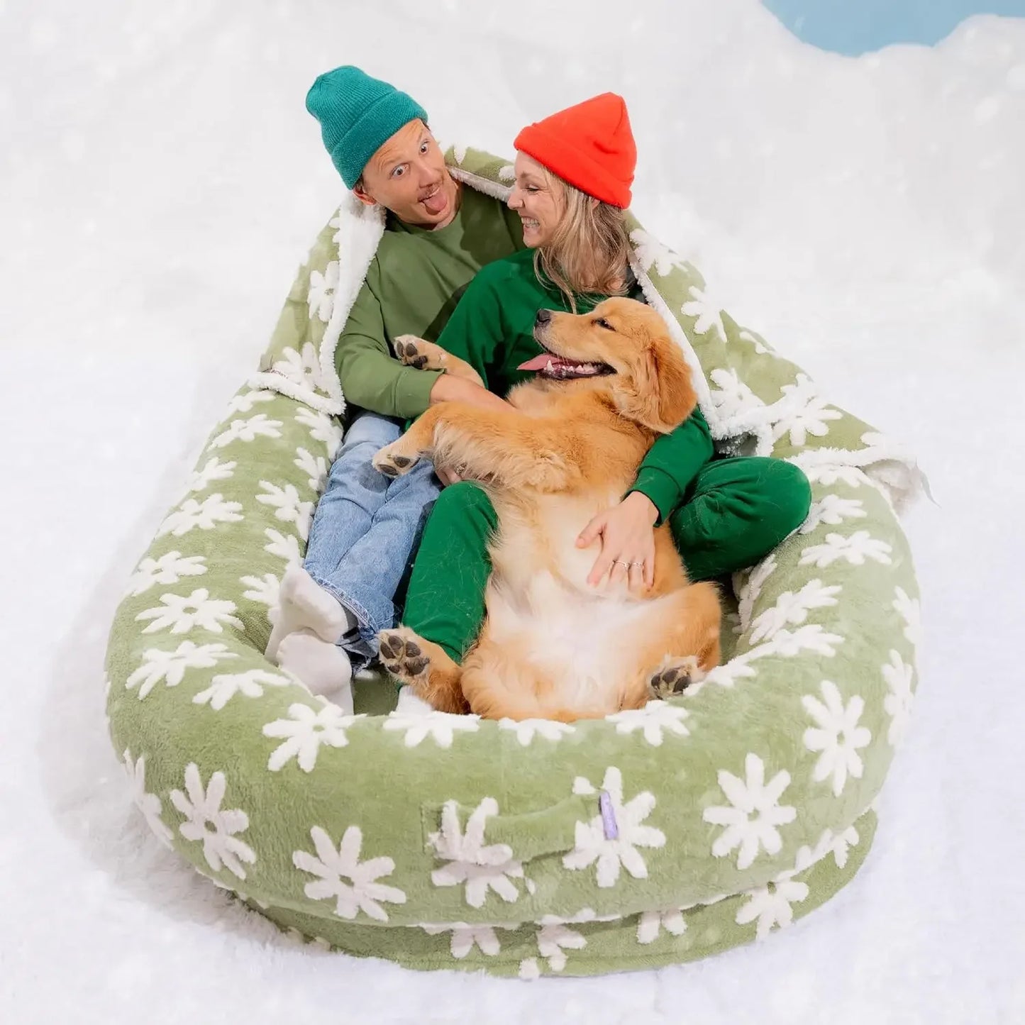 Lesure Donut Small Dog Bed - Round Cat Beds for Indoor Cats Calming Pet Beds, Cute Modern Beds