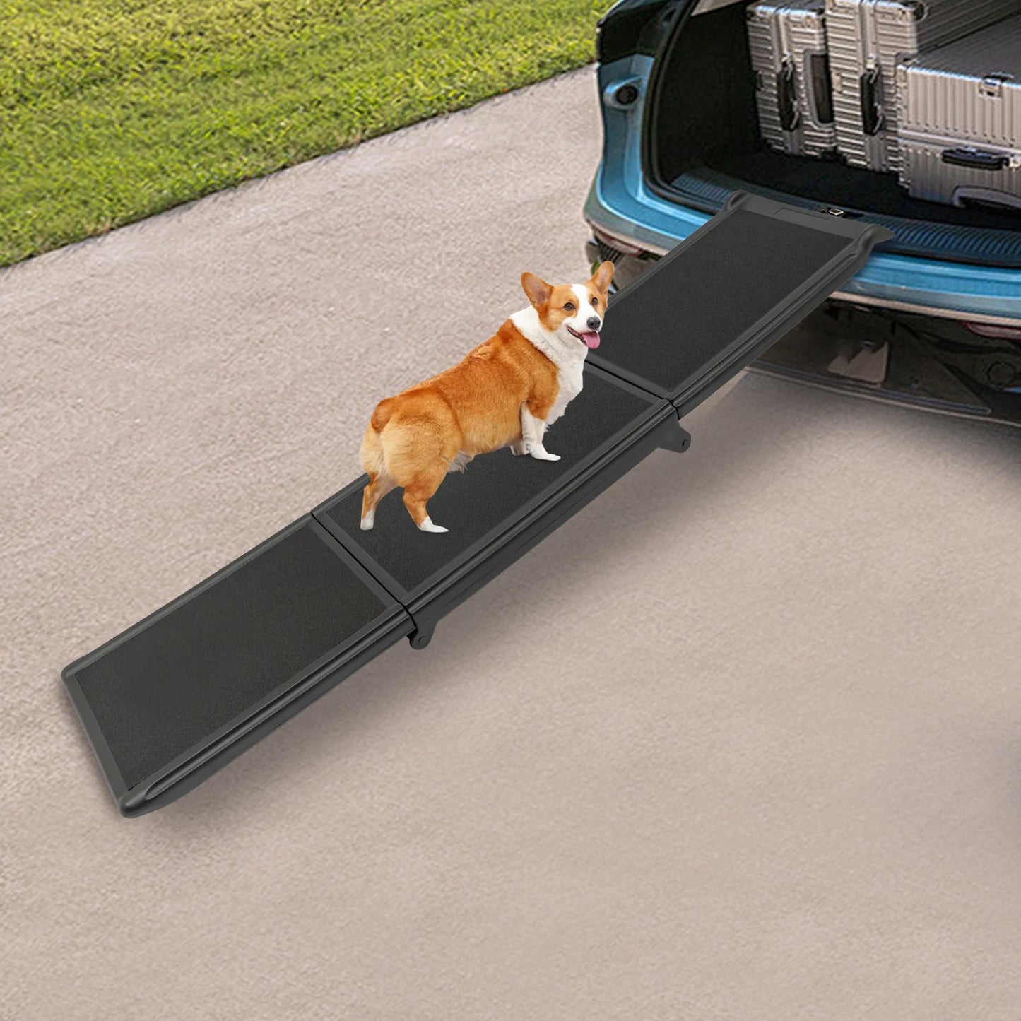 16.14*5.91In Dog Car Ramp Mat Foldable Portable PE Anti-slip Pet Car Ramps No Installation