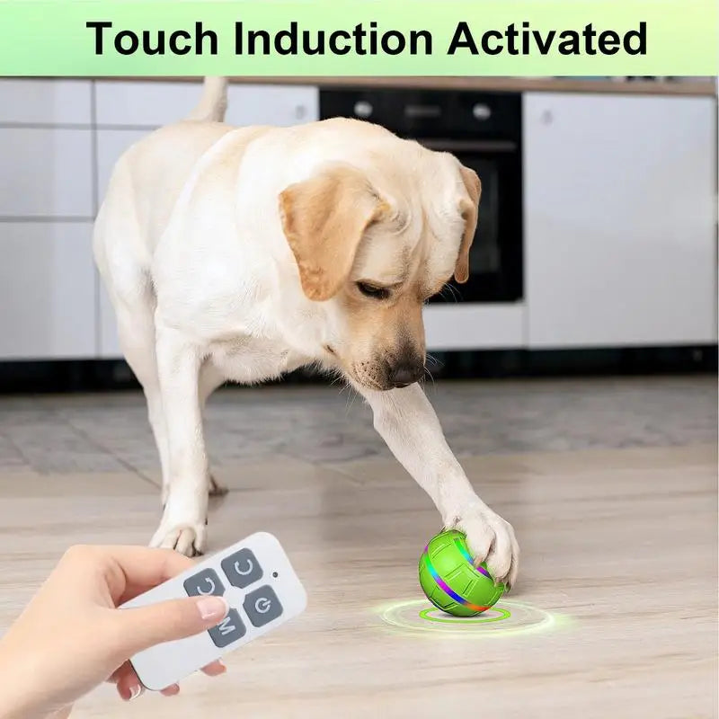 Remote Control Dog Ball Toy With Led Lights Dog Enrichment Toys Rechargeable Remote Control Led Play For Busy Dogs For Yard