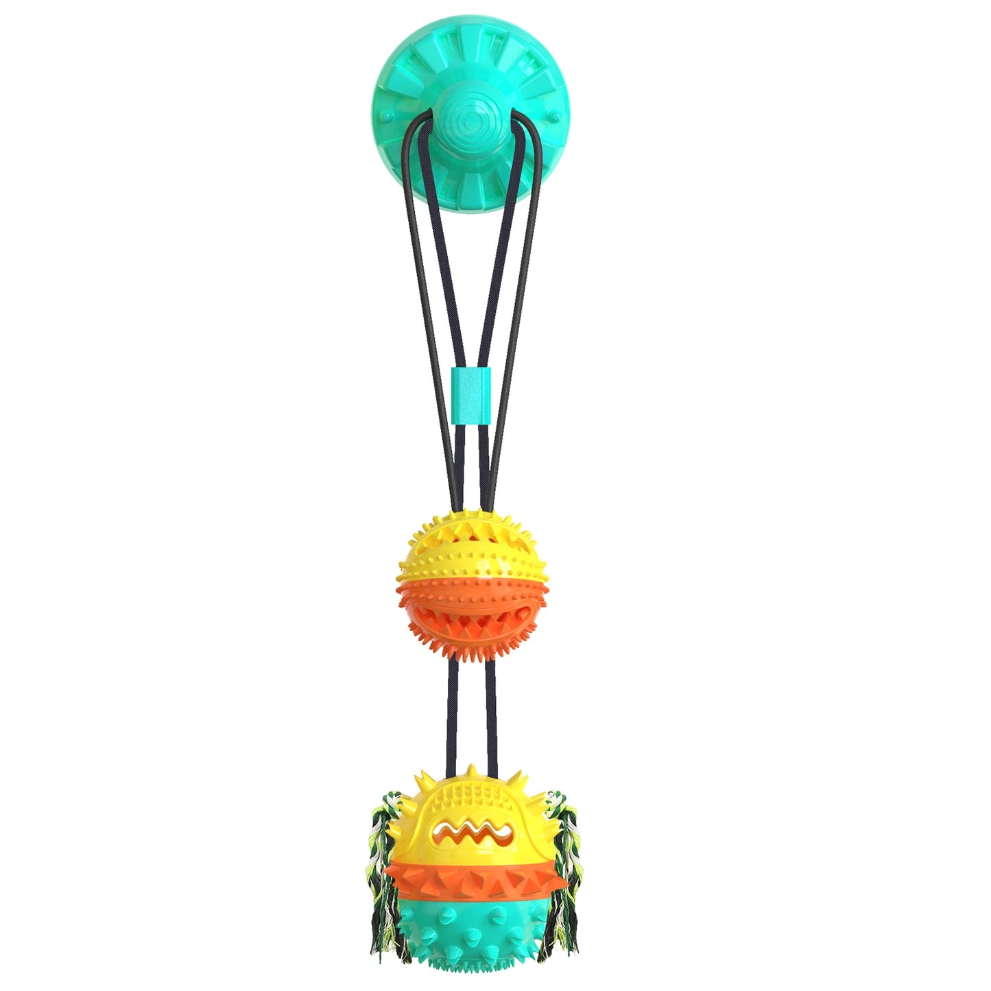 New Coming Funny Interactive Dog Toys Bite Resistant Sucker Dog Chew Rope Drawstring Ball Pull Toy