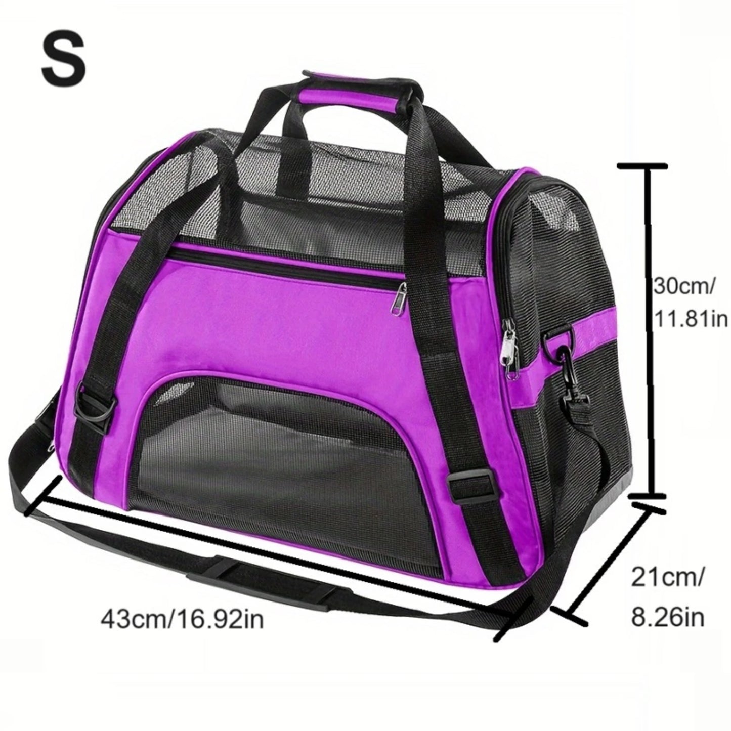 Lightweight & Foldable Airline-Approved Pet Travel Carrier - Secure, Comfortable & Ventilated for Cats & Dogs - Perfect for On-t