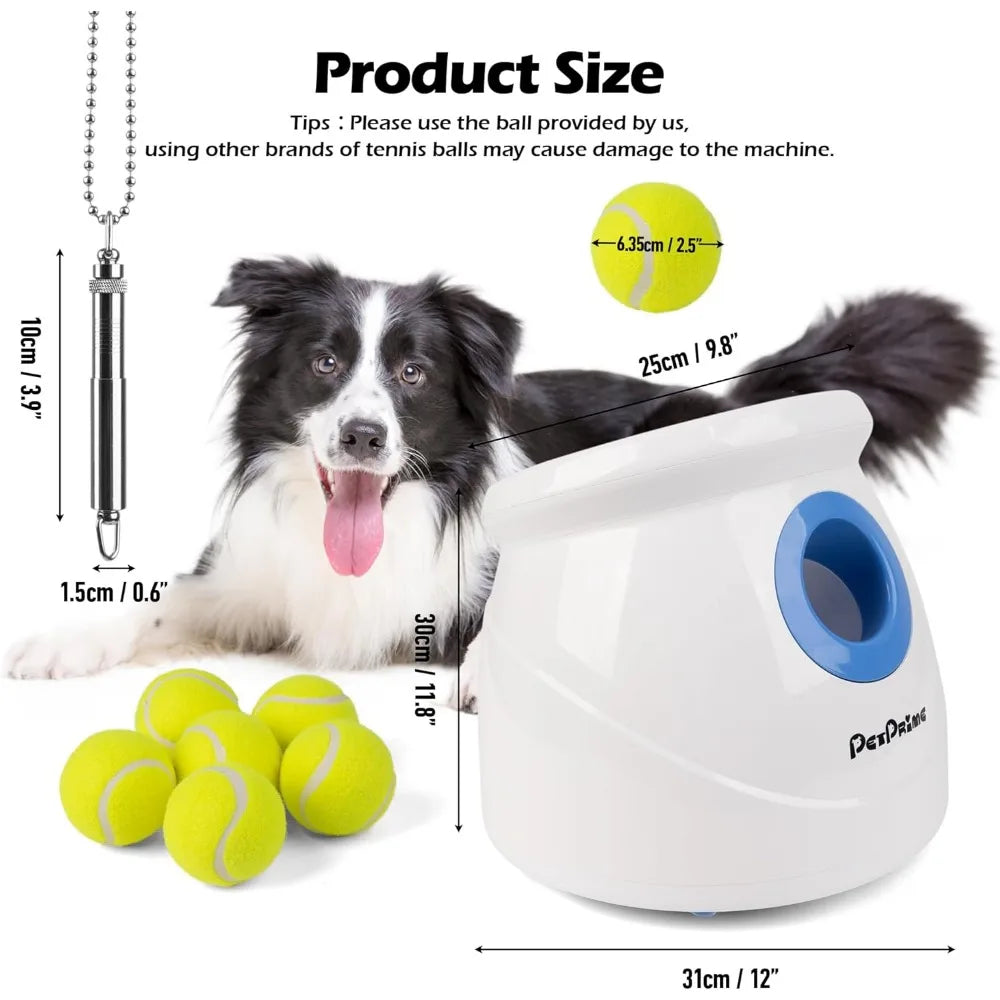 Dog Automatic Ball Launcher, Dogs Balls Thrower Machine, Dogs Toy Adjustable Distance 10-40ft, Ball Launchers