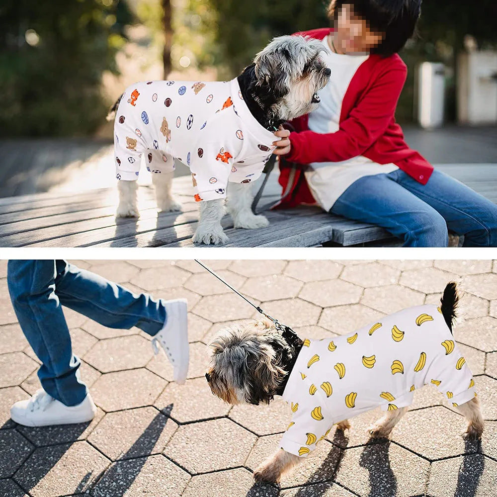 100% Cotton Sweet Donut Dog Pajamas Cat Clothes Pet Onesies