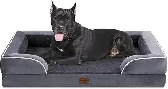 XXL Orthopedic Dog Bed for Extra Large Dogs, Waterproof Orthopedic Foam Dog Beds, Washable Dog Sofa Bed with Removable Cover & N