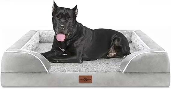 XXL Orthopedic Dog Bed for Extra Large Dogs, Waterproof Orthopedic Foam Dog Beds, Washable Dog Sofa Bed with Removable Cover & N