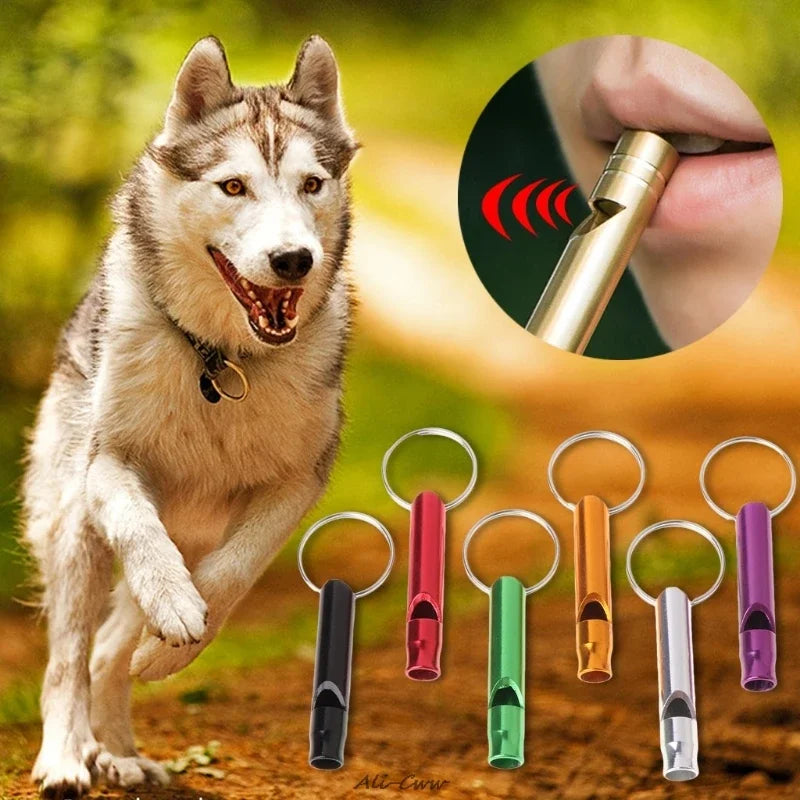 Pet Dog Training Whistle Dogs Puppy Sound Portable Flute Aluminum Alloy Pet Shop Dog Acessorios Dog toys for large dogs Dogs