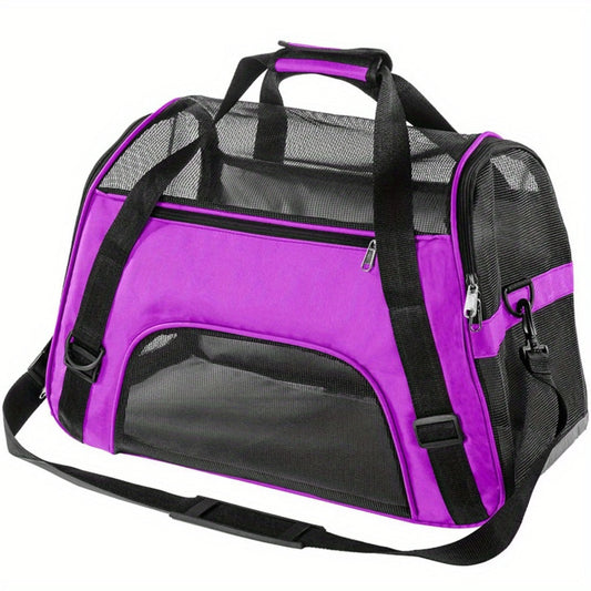 Lightweight & Foldable Airline-Approved Pet Travel Carrier - Secure, Comfortable & Ventilated for Cats & Dogs - Perfect for On-t