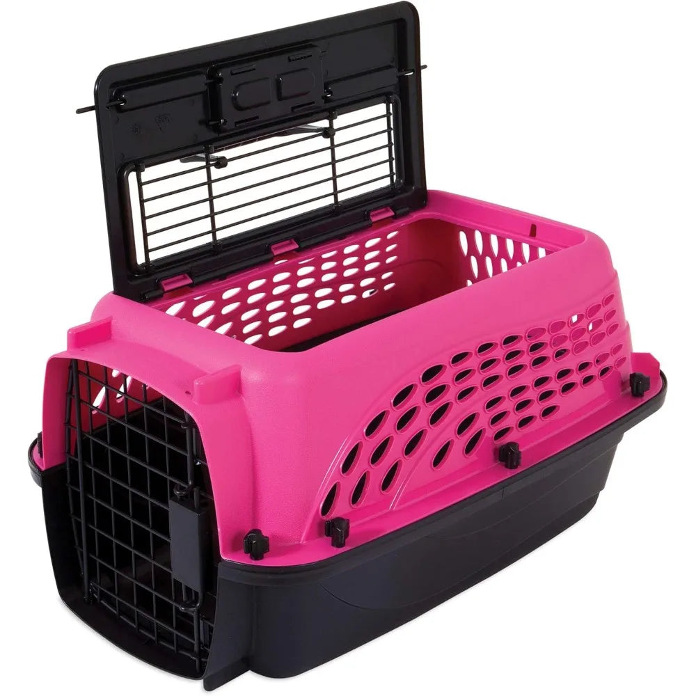 Two-Door Small Dog Kennel & Cat Kennel, Top Loading or Front Loading Pet Carrier,