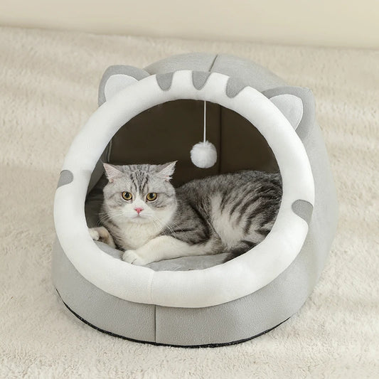 Super Cat Bed Warm Pet House Kitten Cave Cushion Cat House Warm