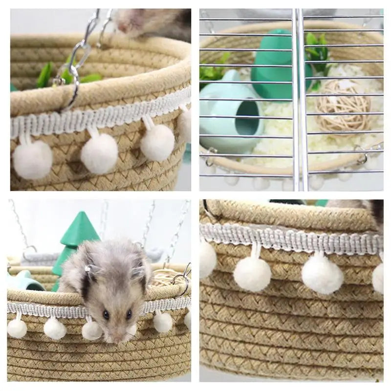 Guinea Pigs Hammock For Cage Chinchilla Hammock Hamster Bed Pet Hammock Basket Warm Small Hangings Hammock Ferret Cage