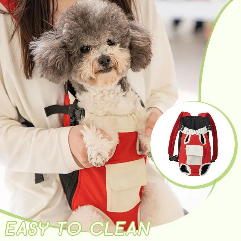 Pet Backpack Carrier Cat Legs Out Adjustable Travel Bag Portable Puppy Accessories for Small Medium Dogs Small Pet Supplies for