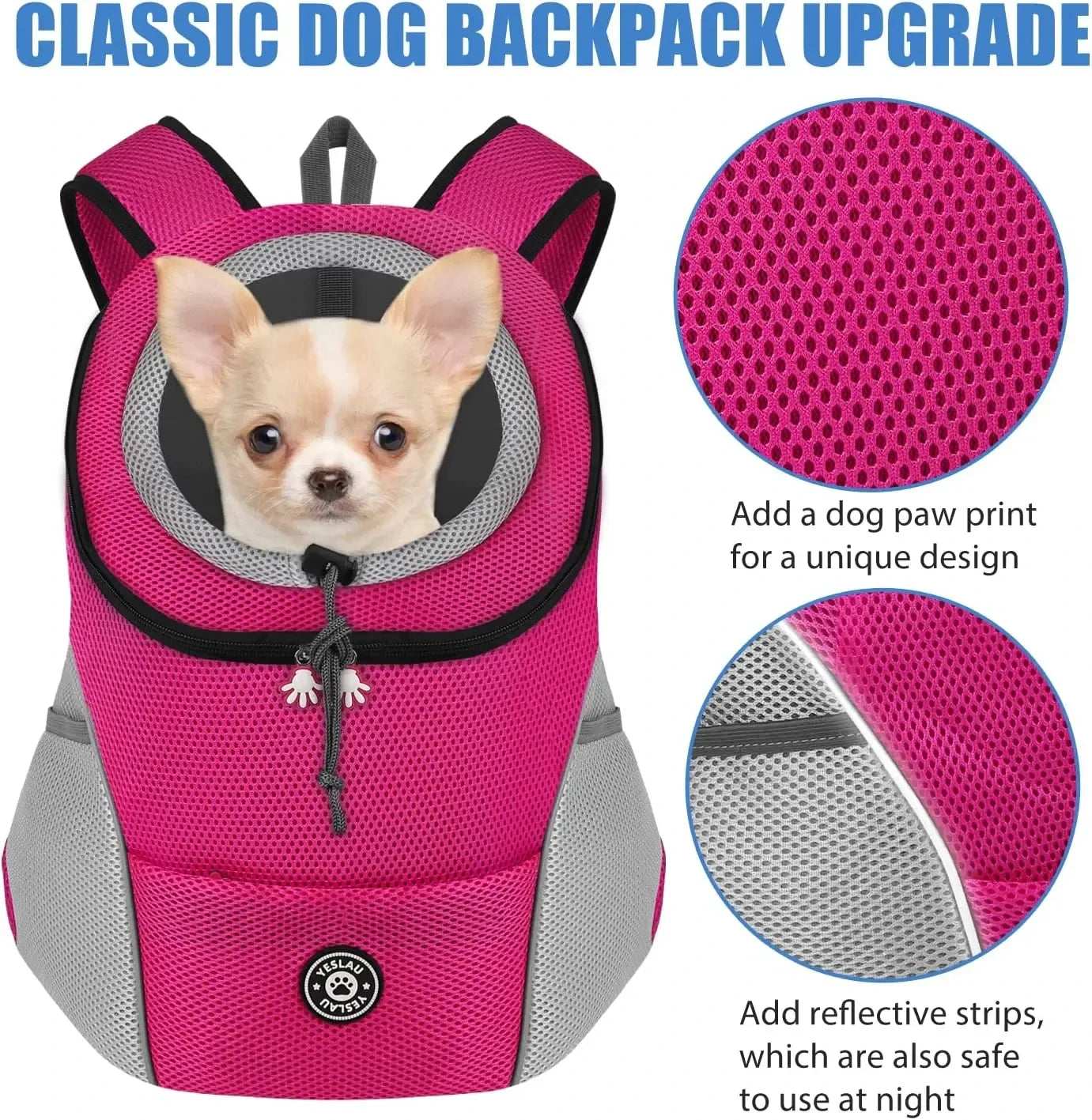 Double Shoulder Portable Travel Backpack Pet Dog Outdoor carrrier