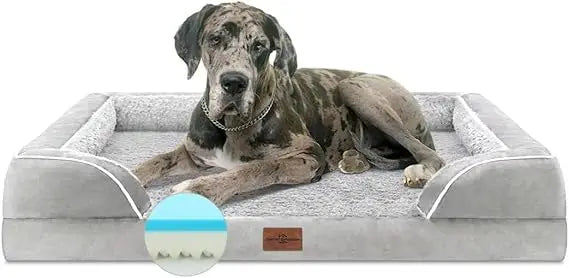 XXL Orthopedic Dog Bed for Extra Large Dogs, Waterproof Orthopedic Foam Dog Beds, Washable Dog Sofa Bed with Removable Cover & N