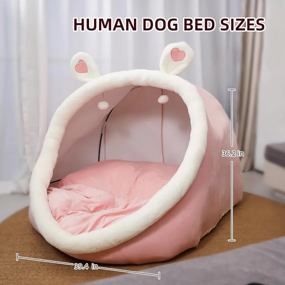 Human Dog Bed, Human Size Dogs Beds with Soft MATS，Large Dogs Beds Can Be Washed, Dog Bed