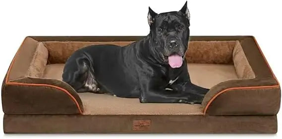 XXL Orthopedic Dog Bed for Extra Large Dogs, Waterproof Orthopedic Foam Dog Beds, Washable Dog Sofa Bed with Removable Cover & N