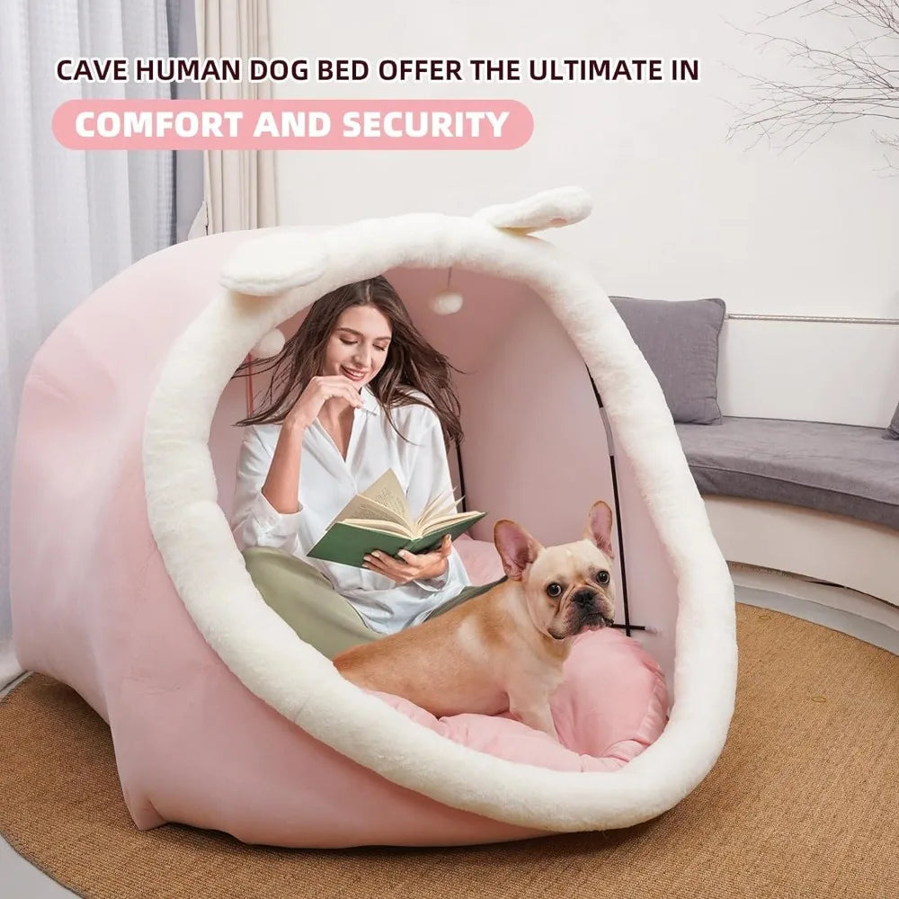 Human Dog Bed, Human Size Dogs Beds with Soft MATS，Large Dogs Beds Can Be Washed, Dog Bed