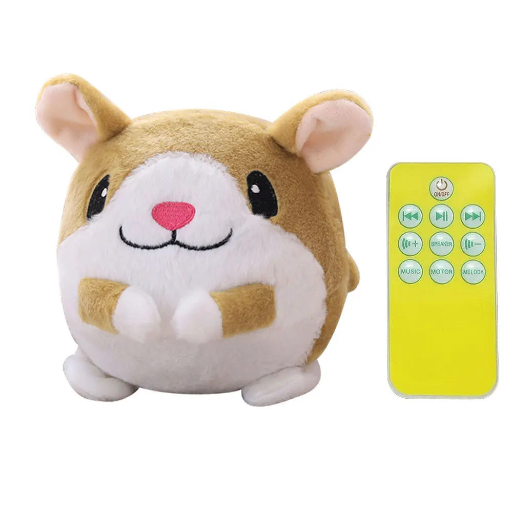 Electronic Pet Dog Toy Ball Pet Bouncing Jump Ball Music Vibration Bite Puppy Ball Interactive Dog Chewing Moving Plush Doll Toy