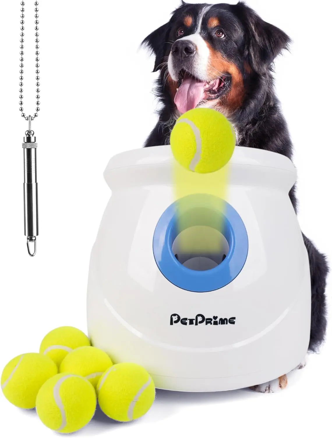 Dog Automatic Ball Launcher, Dogs Balls Thrower Machine, Dogs Toy Adjustable Distance 10-40ft, Ball Launchers