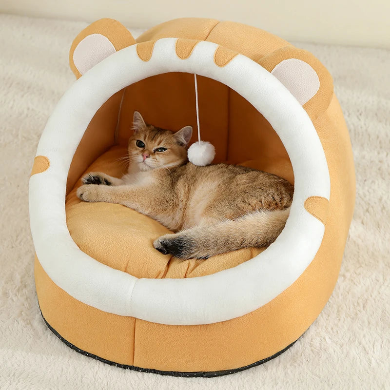 Super Cat Bed Warm Pet House Kitten Cave Cushion Cat House Warm