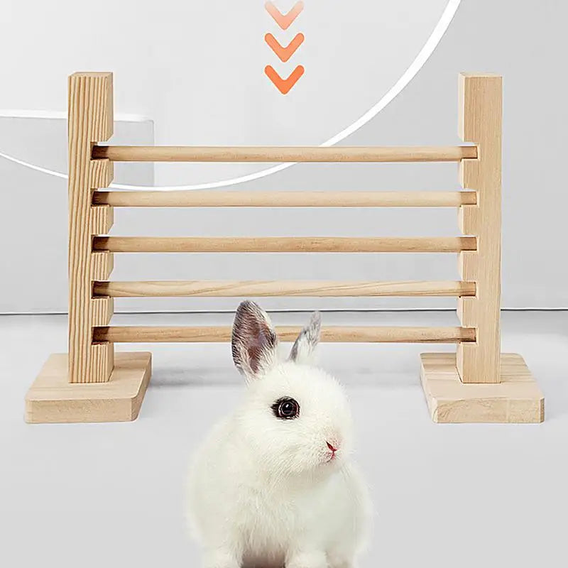 Rabbit Jump Bar Training Games Bunny Toy Interactive Rabbit Exercise Obstacle Jump Hurdle Bar Rabbit Running Height Adjustable