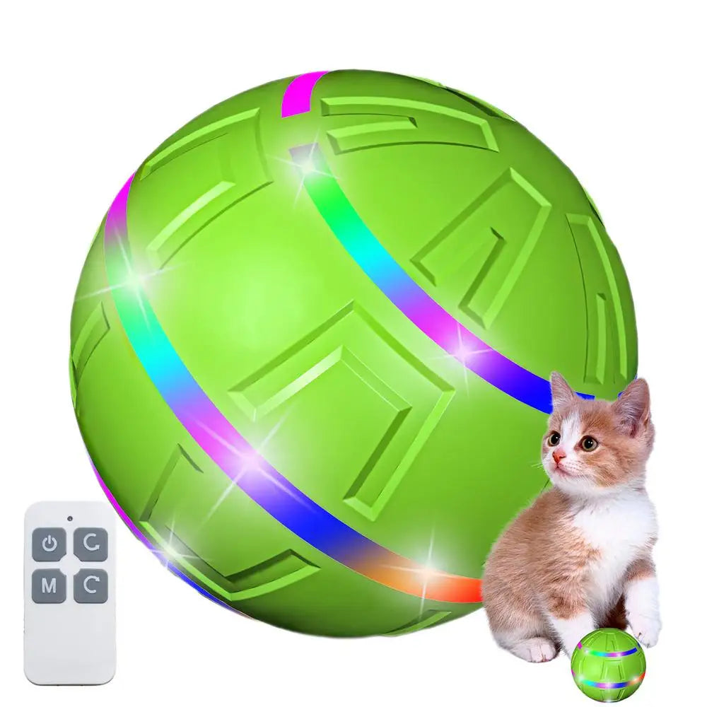 Remote Control Dog Ball Toy With Led Lights Dog Enrichment Toys Rechargeable Remote Control Led Play For Busy Dogs For Yard