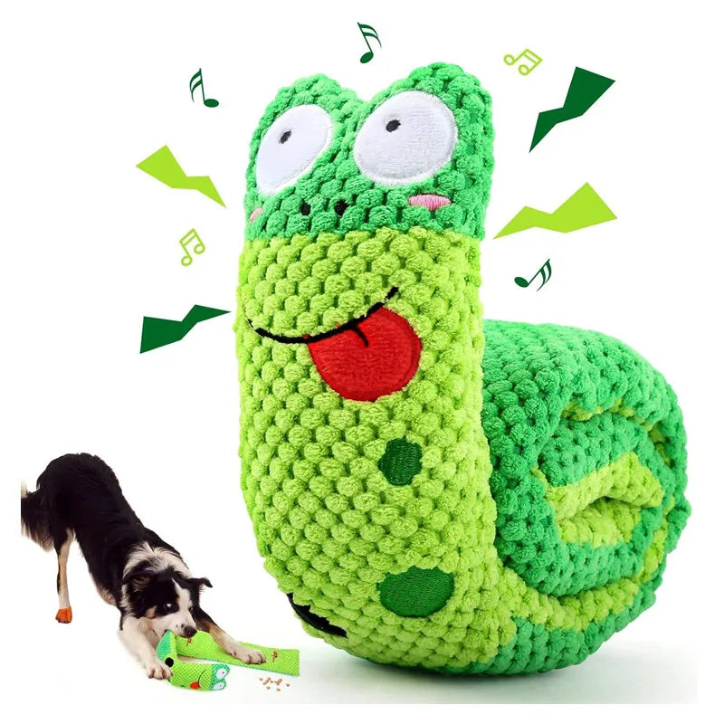 Dog Puzzle Feeder Interactive Toy Indestructible Plush Sound Squeak Puppy Toys