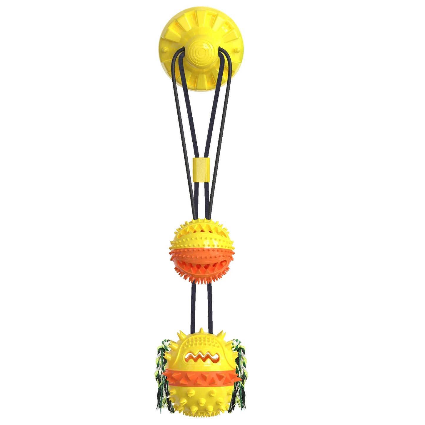 New Coming Funny Interactive Dog Toys Bite Resistant Sucker Dog Chew Rope Drawstring Ball Pull Toy