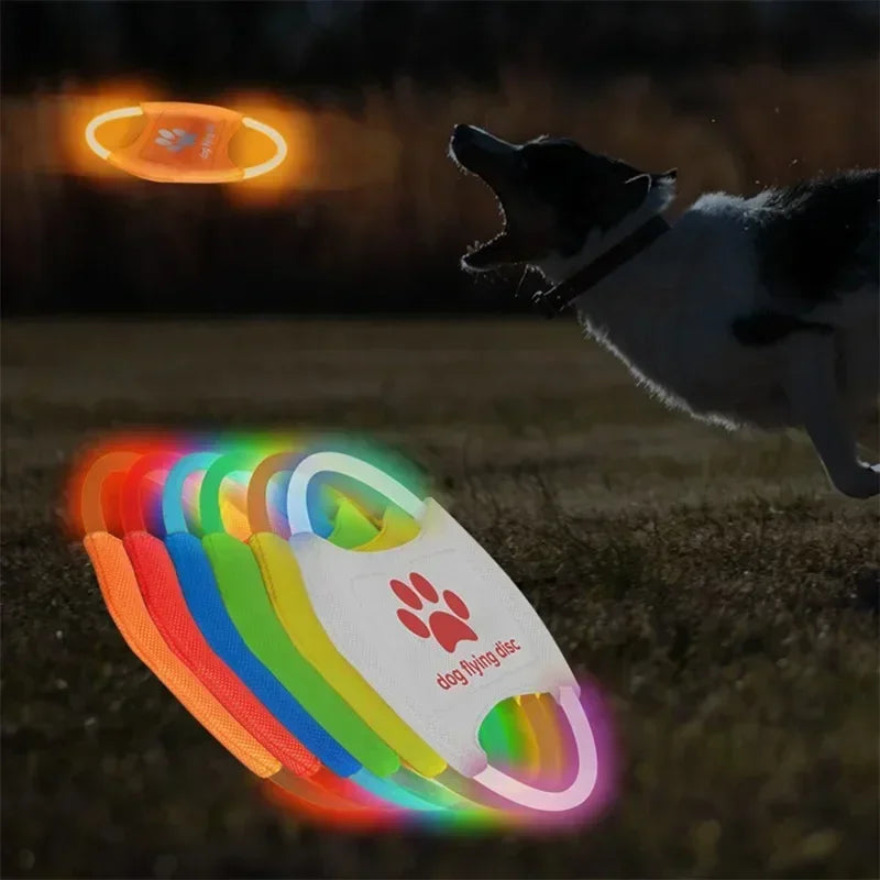 Dog Flying Discs 3 Modes Light Glowing LED luminousTrainning Interactive Toys