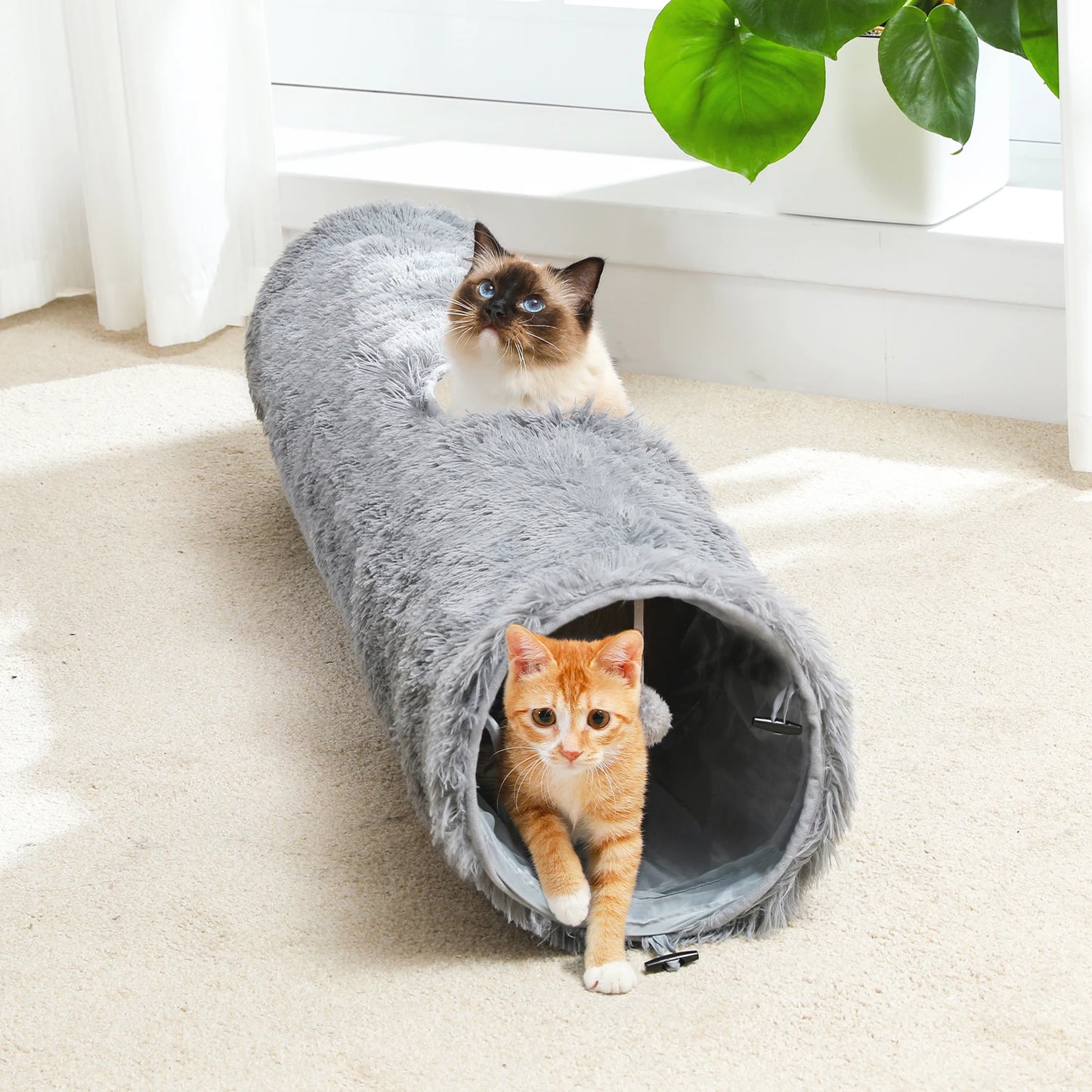 Large Cat Tunnel, 44.9 Inches Long Collapsible Cat Tube 9.8 Inches