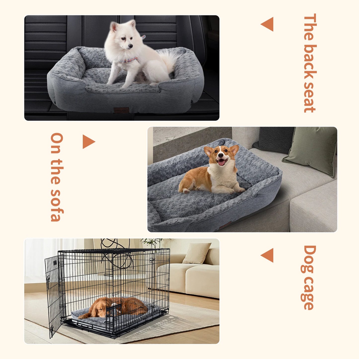 Dog Bed for Large Medium Small Dogs Thickened Filled Rectangle Dog Bed Orthopedic