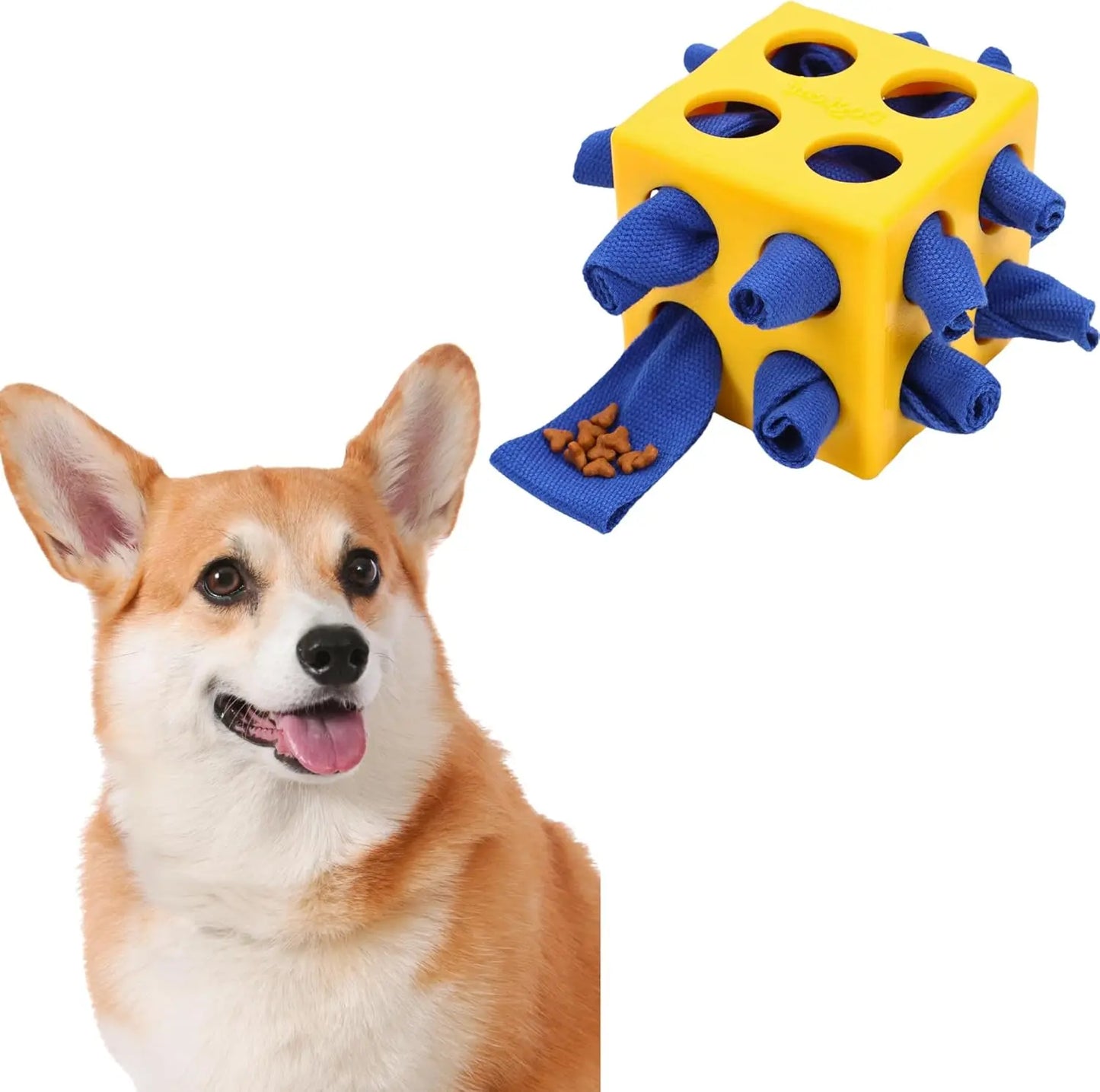 Dog Enrichment Puzzle Toy, Interactive Snuffle  for Dogs Encourage Stimulation Food Foraging Skill, Resistant Rope to Hide Treat