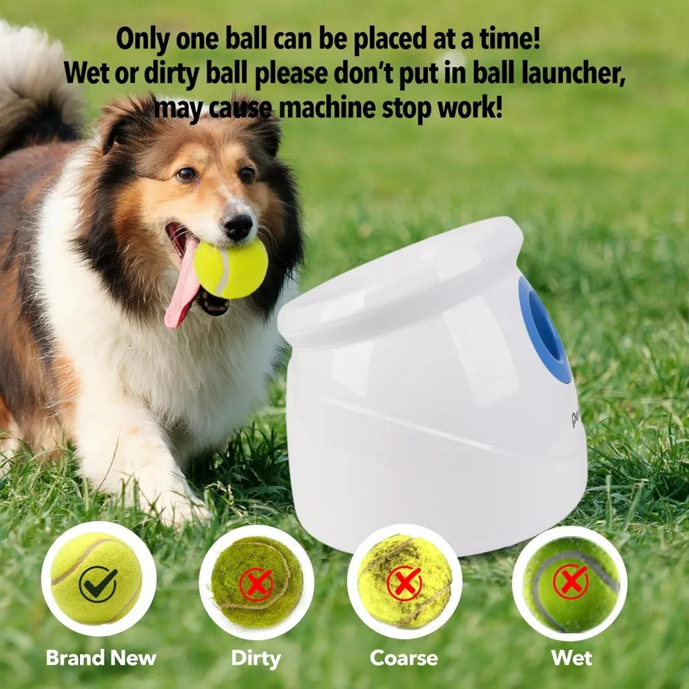 Dog Automatic Ball Launcher, Dogs Balls Thrower Machine, Dogs Toy Adjustable Distance 10-40ft, Ball Launchers