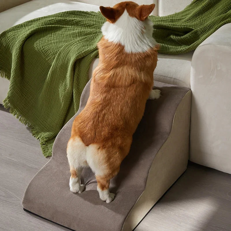 Pet 2/3 Steps Stairs Memory Foam Dog Sofa Stairs for Small Dog Cat Ramp